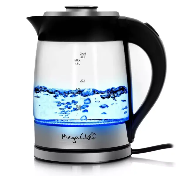 MegaChef 1.8L Electric Cordless Tea Kettle with Tea Infuser