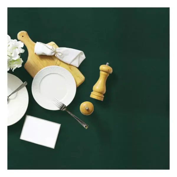 60"x104" Rectangle Polyester Stain Resistant Solid Tablecloths Green - PiccoCasa