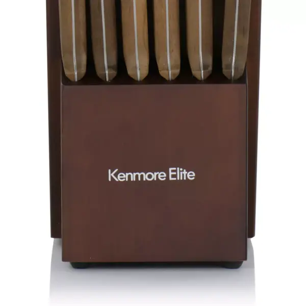 Kenmore Cutlery Set Cooke 14 Piece Stainless Steel in Dark Brown