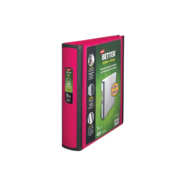 Staples 1.5" 3-Ring Better Binder Pink (13569-CC) 651746