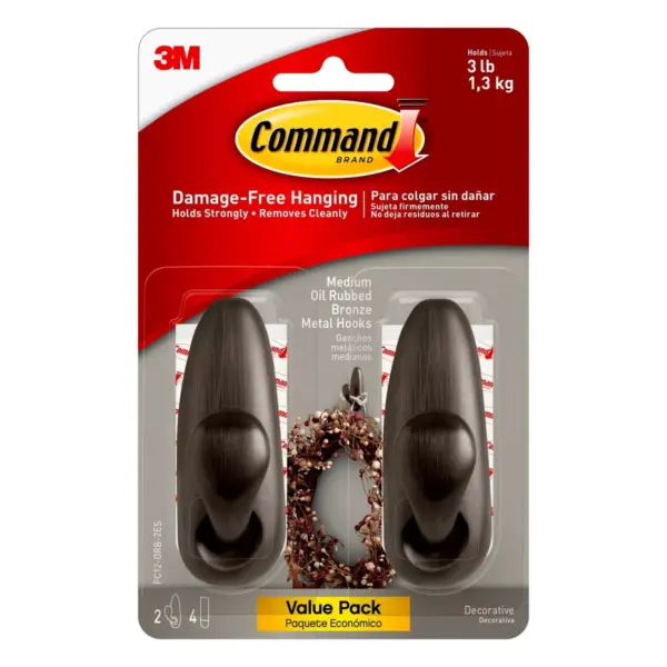 Command Medium Sized Forever Classic Hooks Value Bronze