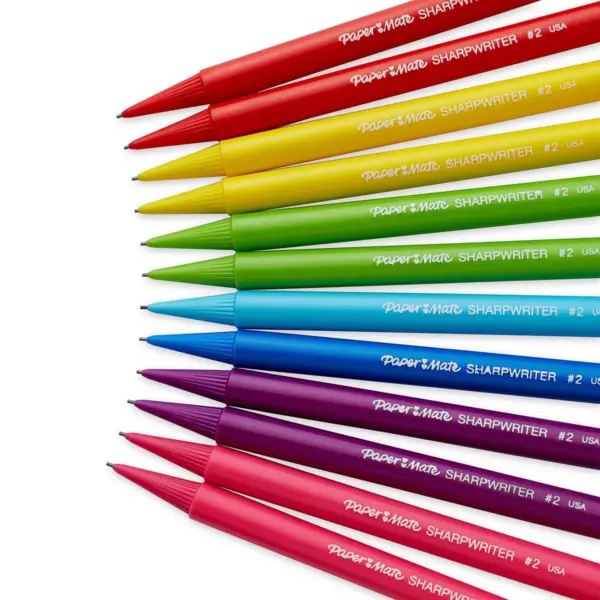 12pk #2 Mechanical Pencils Sharpwriter 0.7mm Multicolor Barrels - PaperMate