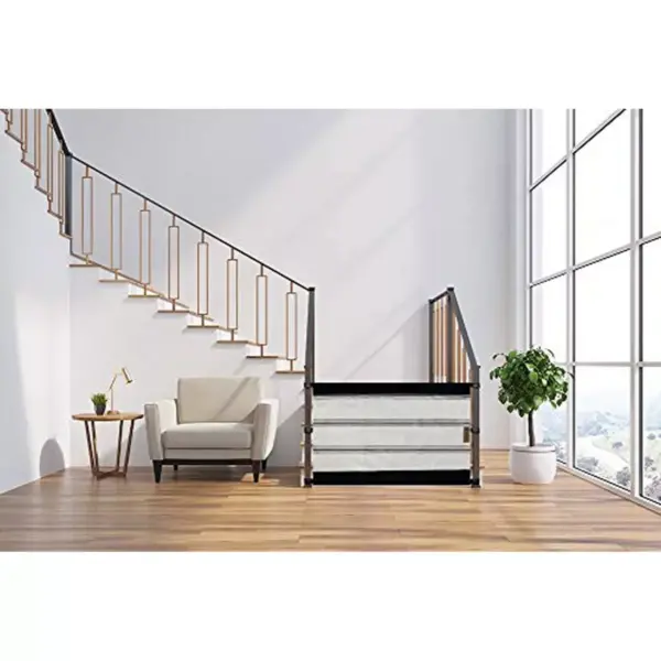 THE STAIR BARRIER 36 to 42 Inch Banister to Banister Portable Fabric Baby Kids Pet Safety Gate for Children, Dogs, and Cats, Crypton Modern Loft Snow