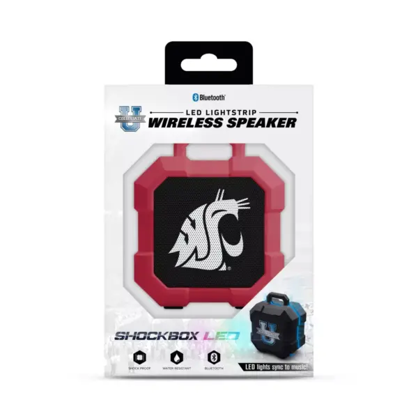 NCAA Washington State Cougars LED ShockBox Bluetooth Speaker