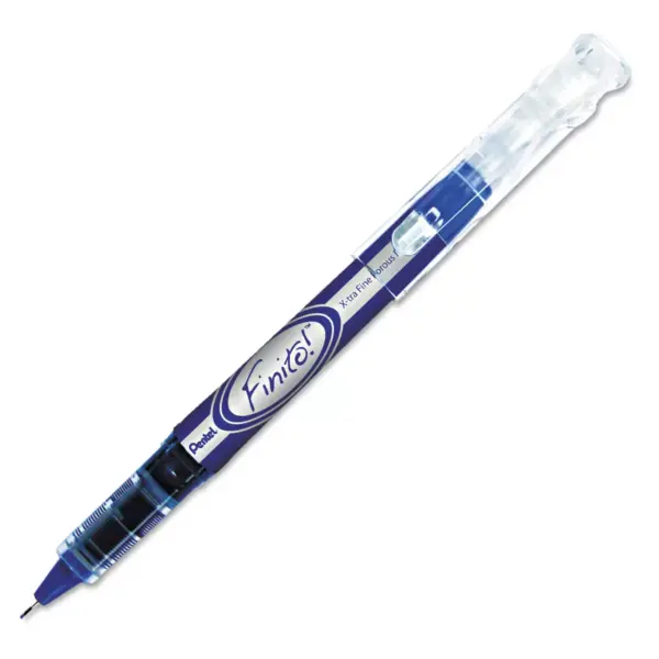 Pentel Finito! Porous Point Pen .4mm Blue/Silver Barrel Blue Ink SD98C