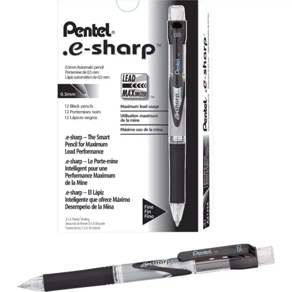 Pentel .e-Sharp Mechanical Pencil .5 mm Black Barrel AZ125A