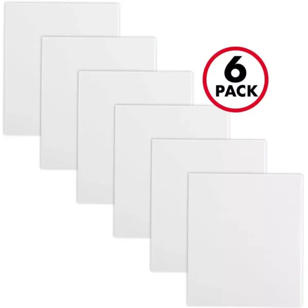 6pk 0.5" D Ring Binder White - up & up™