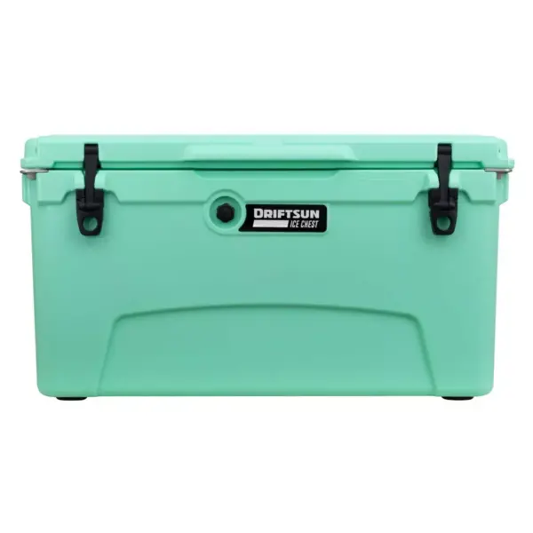 Driftsun Heavy Duty Rotomolded Thermoplastic UV Resistant Portable 75 Quart Insulated Hardside Ice Chest Beverage Cooler, Seafoam Green