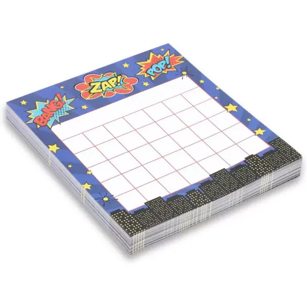 60-Pack Classroom Incentive Charts, Motivate Nice Behavior for Teachers Students, Hero Themed, 6x5.25"