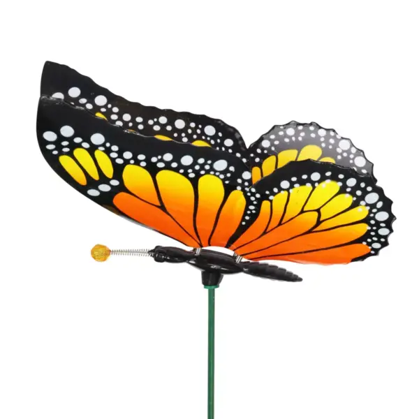 2pk 11" Plastic and Metal Windy Wings Butterfly Stakes - Exhart