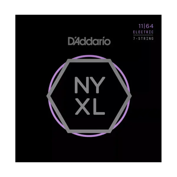 D'Addario NYXL1164 7-String Medium Nickel Wound Electric Guitar Strings (11-64)