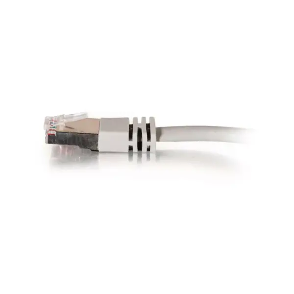 C2G-10ft Cat5e Molded Shielded (STP) Network Patch Cable - Gray - Category 5e for Network Device - RJ-45 Male - RJ-45 Male - Shielded - 10ft - Gray