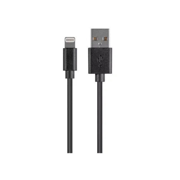 Monoprice Lightning to USB Charge & Sync Cable - 3 Feet - Black | Apple MFi Certified for iPhone X, 8, 8 Plus, 7, 7 Plus, 6, 6 Plus, 5S , iPad Pro