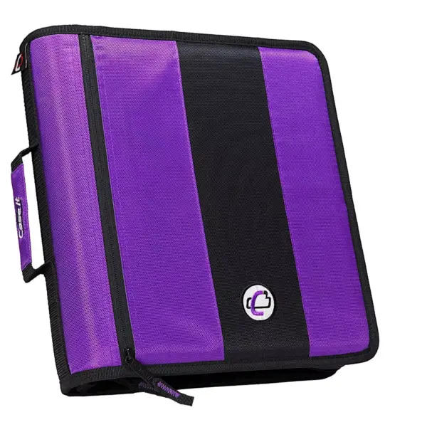 Case It Case-it Classic 2 3-Ring Zipper Binder, Purple D-251