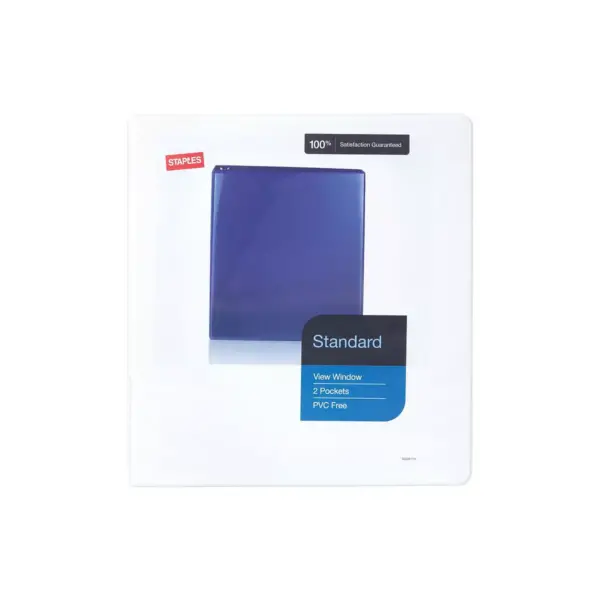 Staples Standard 1.5" 3-Ring View Binders White 12/Carton (26438CT) 55409CT/26438CT