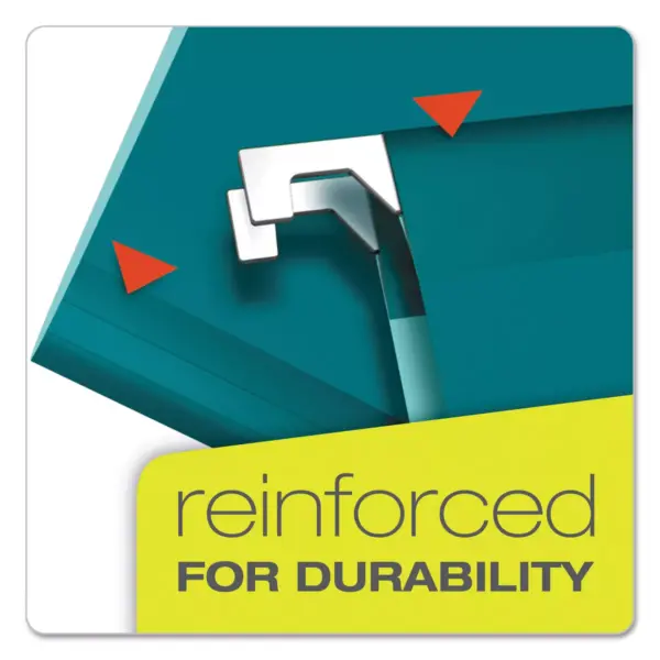 Pendaflex Reinforced Hanging Folders 1/5 Tab Letter Teal 25/Box 415215TEA