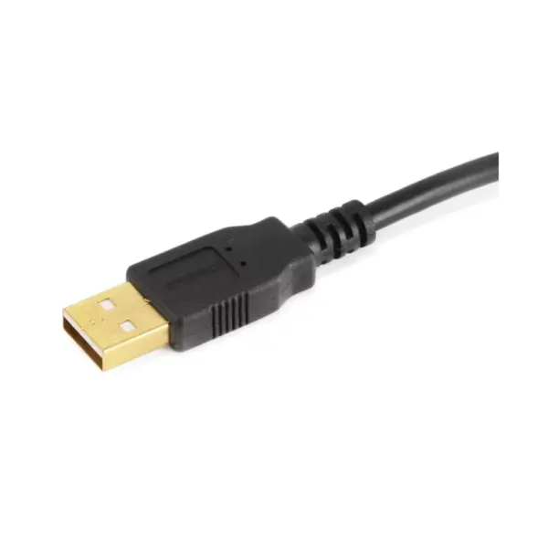 Monoprice USB-A to Micro B 2.0 Cable - 3 Feet - Black (5-Pack) 5-Pin 28/24AWG Gold Plated Connectors