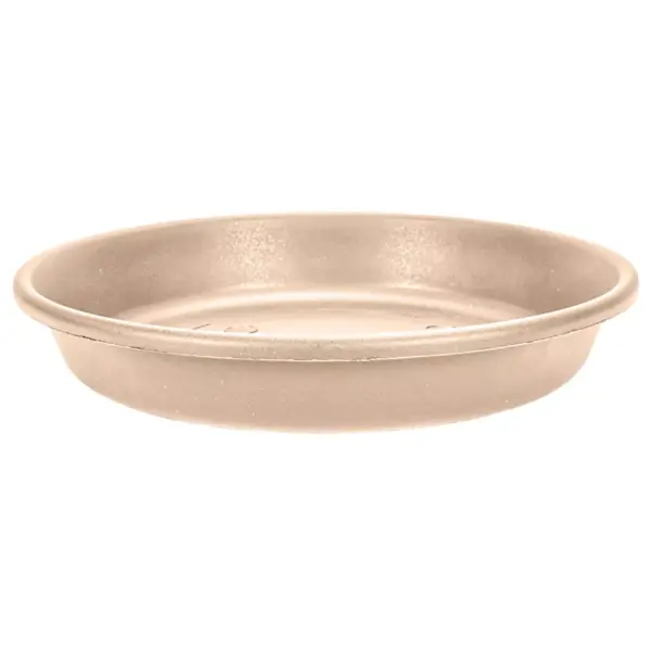 HC Companies Classic Plastic 24 Inch Round Flower Pot Planter Plant Saucer Drip Tray, Sandstone