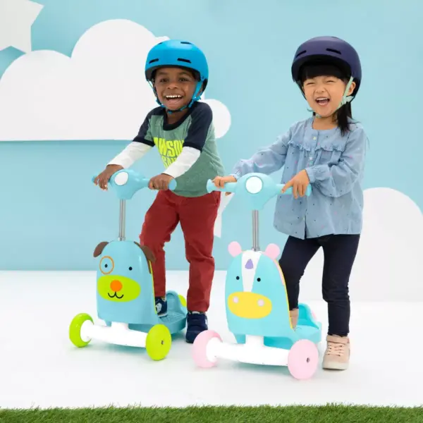 Skip Hop Kids' 3-in-1 Ride On Scooter and Wagon Toy - Unicorn