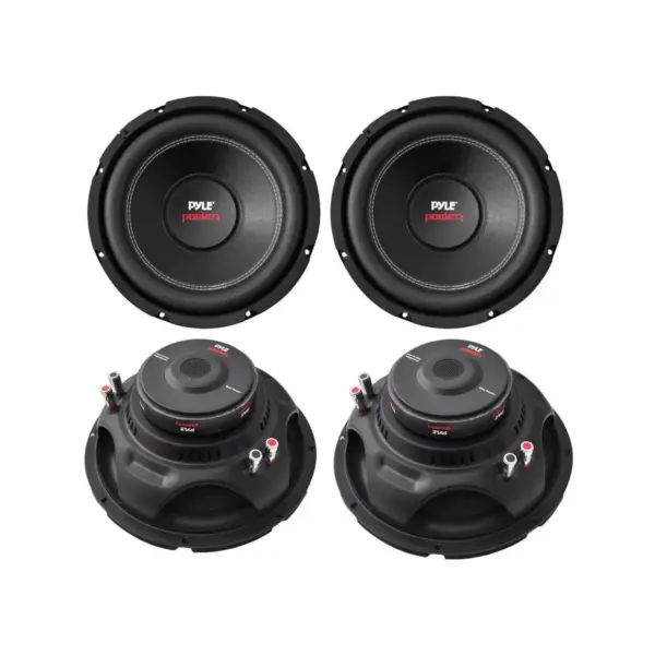 Pyle 12" 6400W 4-Ohm DVC Car Stereo Power Audio Subwoofer Set, 4pk | PLPW12D