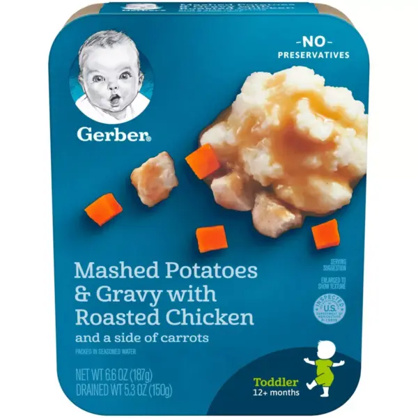 Gerber Lil' Entrees Mashed Potatoes & Gravy with Roasted Chicken and Carrots Baby Meals - 6.6oz