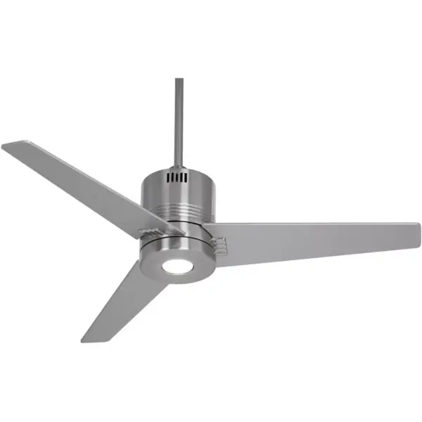 44" Casa Vieja Modern Industrial Ceiling Fan with Light LED Remote Control Brushed Nickel for Living Room Kitchen Bedroom Dining