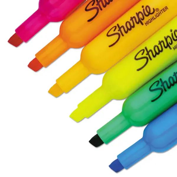 Sharpie Accent Tank Style Highlighter Chisel Tip Assorted Colors 12/Pk 25053