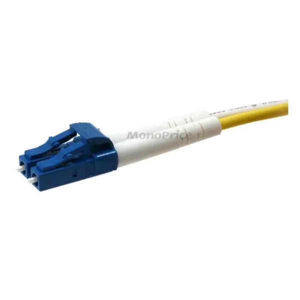 Monoprice Fiber Optic Cable - 1 Meter - Yellow | LC to SC, 9/125 Type, Single Mode, Duplex