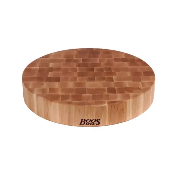 John Boos Classic Collection 18 Inch Wood Round Chopping Block, Maple Wood Grain