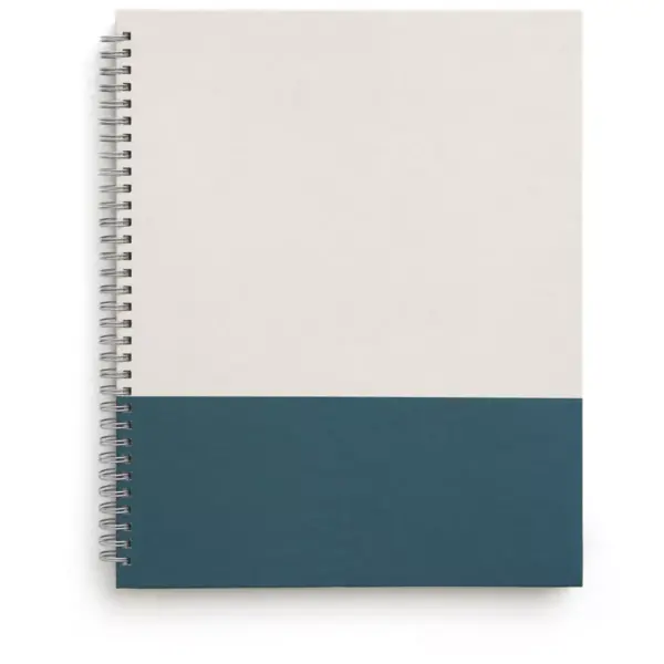 TRU RED Large Hard Cover Ruled Notebook, Gray/Teal TR55738