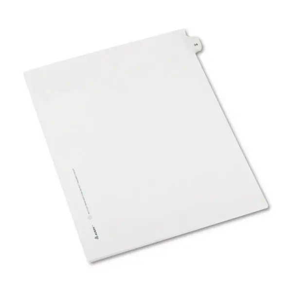 Avery Allstate-Style Legal Exhibit Side Tab Divider Title: 24 Letter White 25/Pack 82222