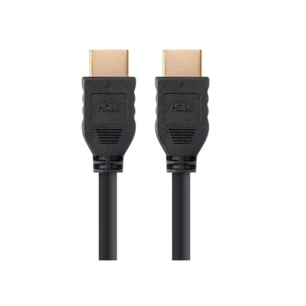 Monoprice High Speed HDMI Cable - 4 Feet, Black, 4K@60Hz, HDR, 18Gbps, YUV 4:4:4, 32AWG, CL2, No Logo - Commercial Series