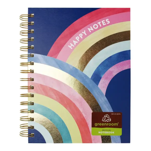 Spiral Journal Rainbow Happy Notes - greenroom