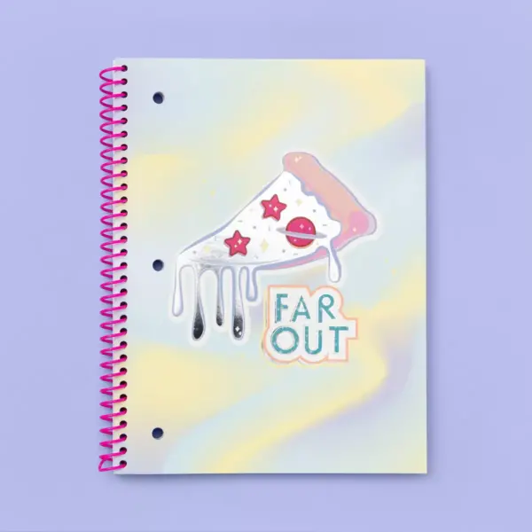 More Than Magic™ Spiral 1-Subject Happy Meal Notebook Far Out Pizza Spot Silver Foil