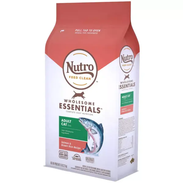 Nutro Wholesome Essentials Salmon & Brown Rice Recipe Adult Premium Dry Cat Food - 5lbs