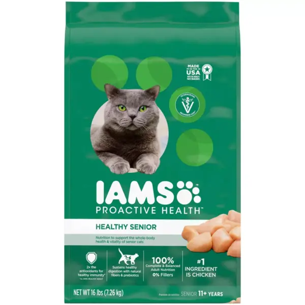 Iams Proactive Health Healthy Senior Dry Cat Food - 16lbs