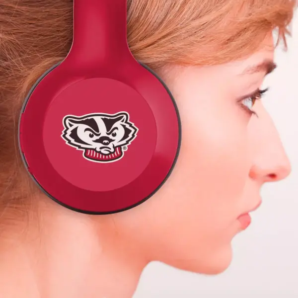 NCAA Wisconsin Badgers Wireless Bluetooth Over-Ear Headphones