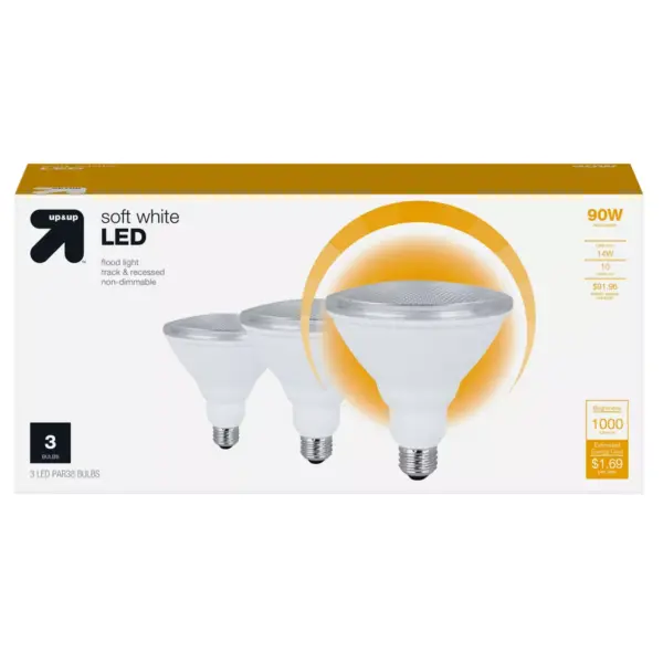 90W 3pk Soft White LED - up & up™