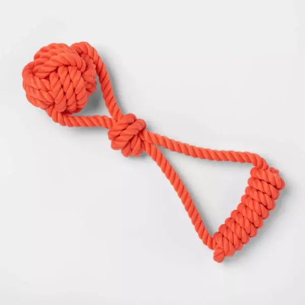 Monkey Fist Rope with Handle - Red - L - Boots & Barkley™