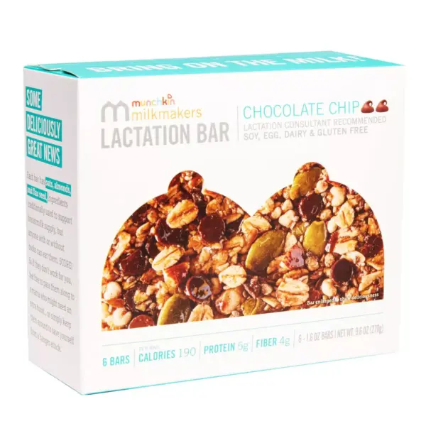 Munchkin Milkmakers 6pk Lactation Bars Gluten Free - Chocolate Chip