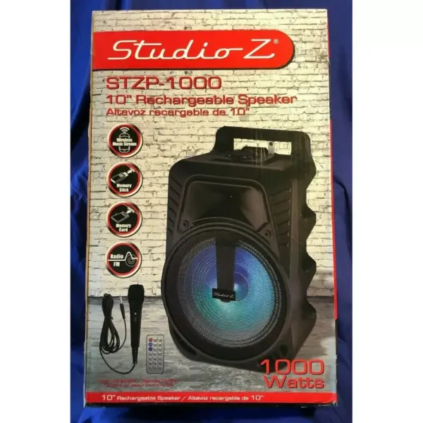 Studio Z STZP-650 6.5-Inch Rechargeable Speaker Woofer with USB Music Stream (2 Pack)