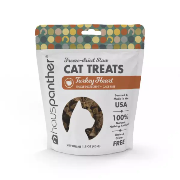 Hauspanther Freeze Dried Turkey Heart Cat Treats - 1.5oz