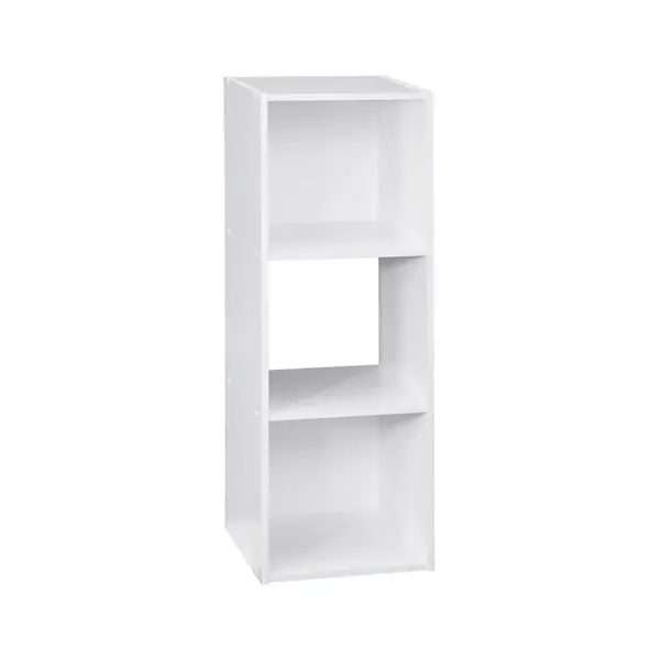 Closetmaid Decorative Home Stackable 3 Cube Cubeicals Organizer Storage, White (4 Pack)