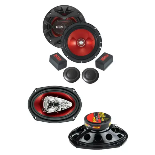 BOSS Chaos CH6940 6x9" 500W 4-Way + CH6CK 6.5" 350W 2 Way Car Audio Speakers