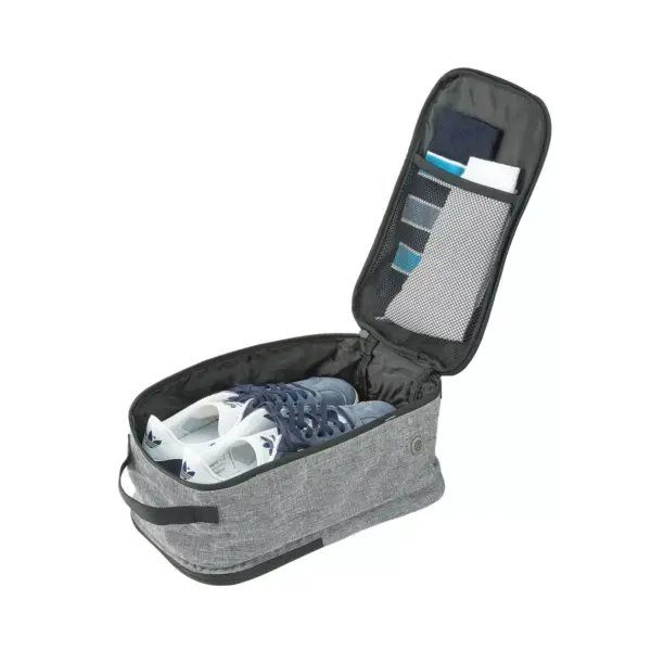 mDesign Fabric Travel Shoe Bag Organizer  - Gray