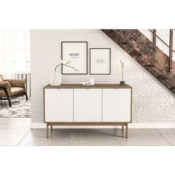 Sienna Sideboard Walnut and White - Chique