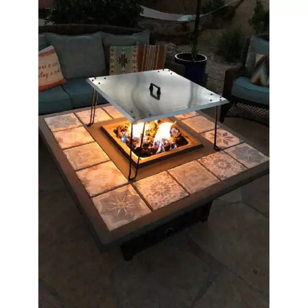 Heatt Warden Fire Pit Heat Deflector Stainless Steel - AZ Patio Heaters