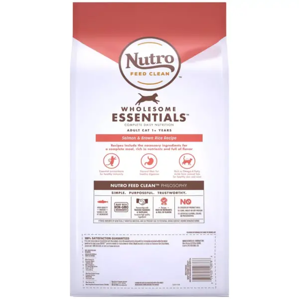 Nutro Wholesome Essentials Salmon & Brown Rice Recipe Adult Premium Dry Cat Food - 5lbs