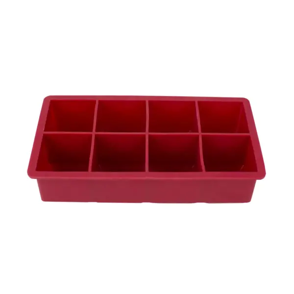 Home Basics Jumbo Silicone Ice Cube Tray, Red