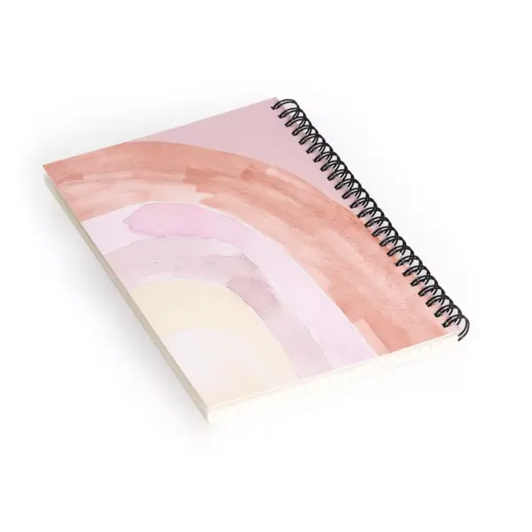 Hello Twiggs Abrstract Watercolor Rainbow Spiral Notebook - Deny Designs